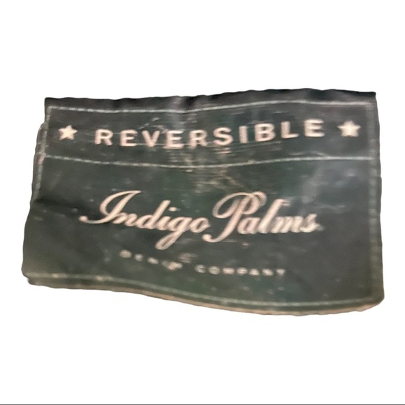 Indigo Palms mens Revesible half zip tencel cotton sweater light green Medium - Picture 8 of 8